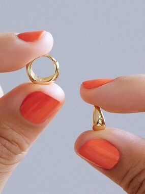 Mint & Lily Mini Teardrop Huggie Hoop Earrings